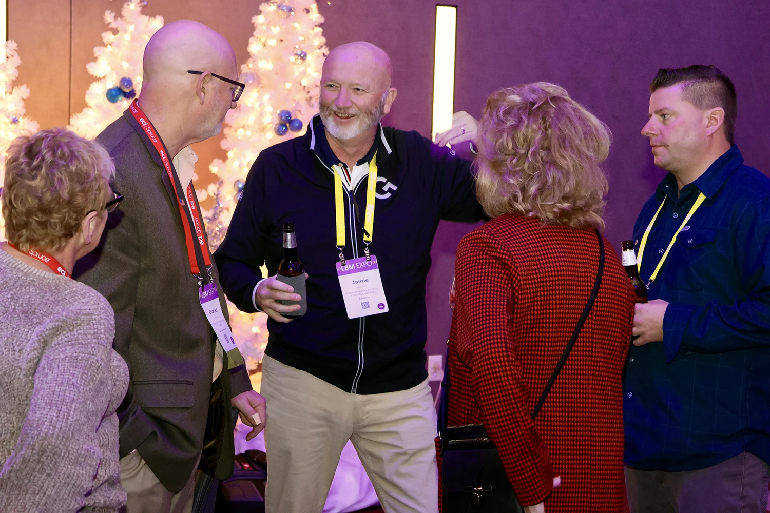Gathering at holiday reception