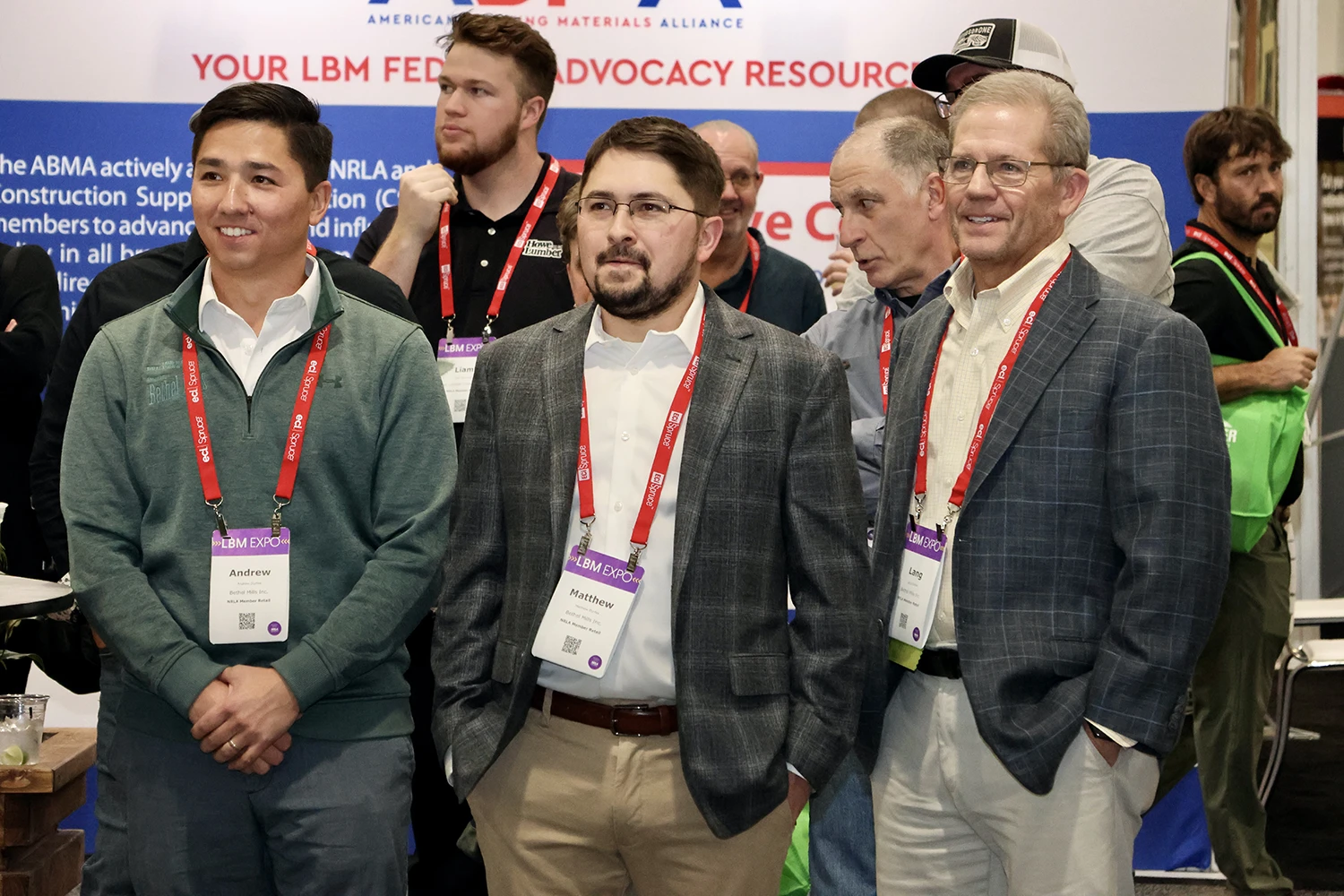 Group of people viewing something off camera