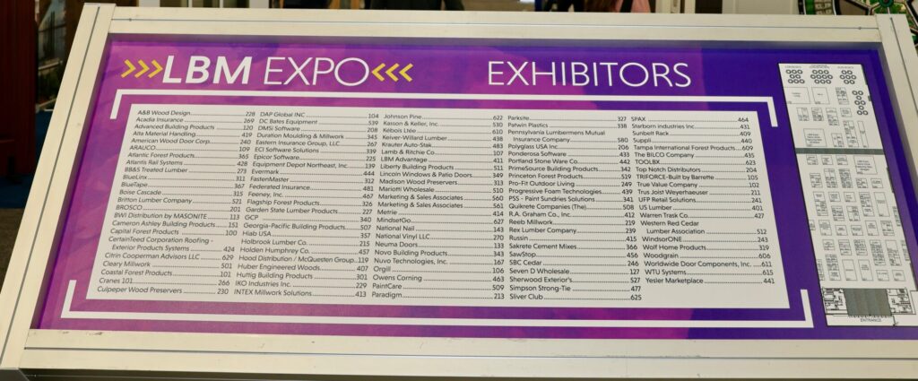 list of exhibitors